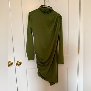 NWT green Abercrombie asymmetrical dress
